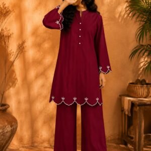 Lawn Solid Cutwork style 2pc ✨ ❤️LAWN❤️
